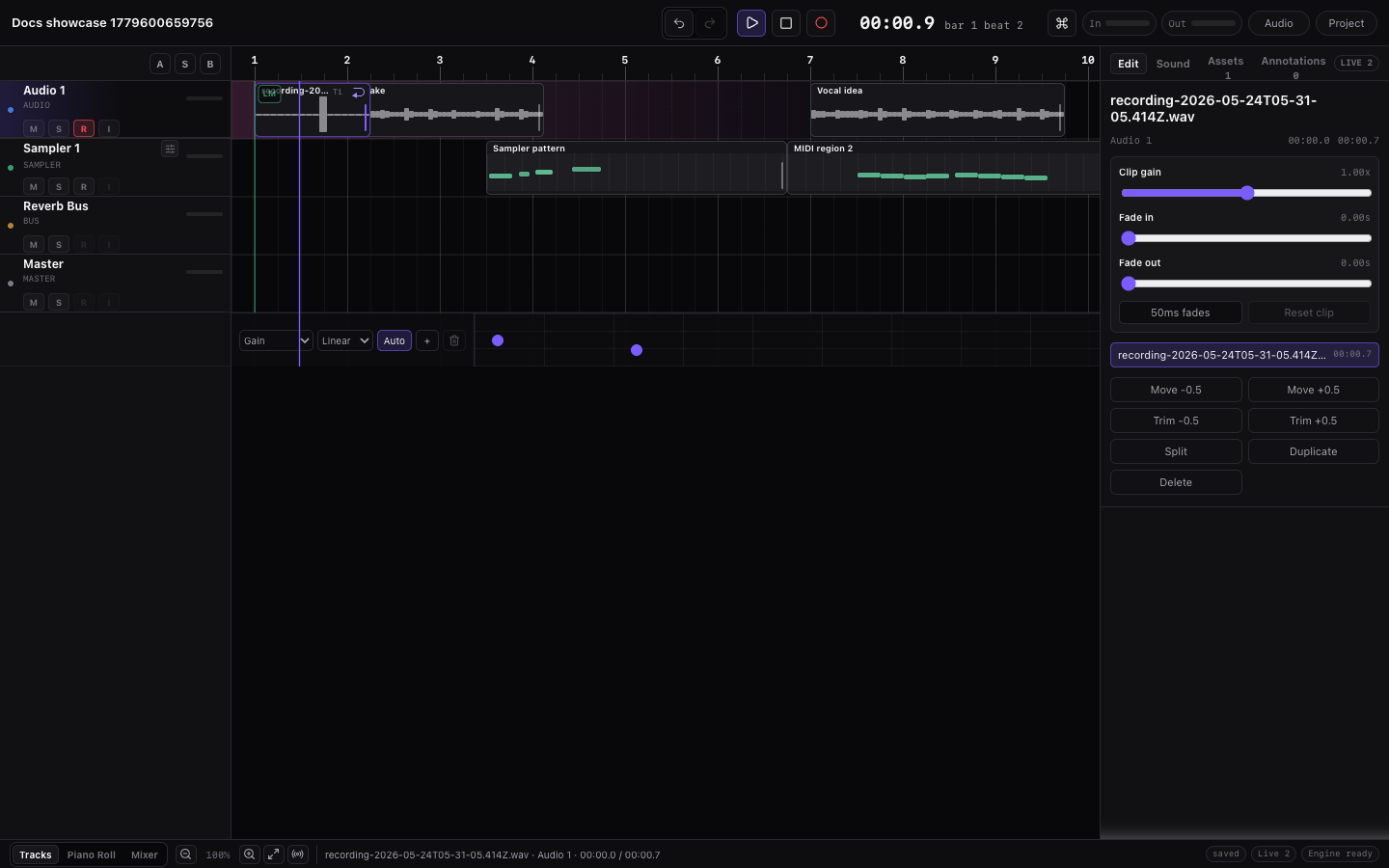 Miao collaboration presence with remote playhead
