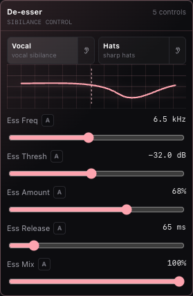 Miao De-esser effect module
