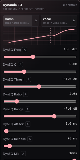Miao Dynamic EQ effect module
