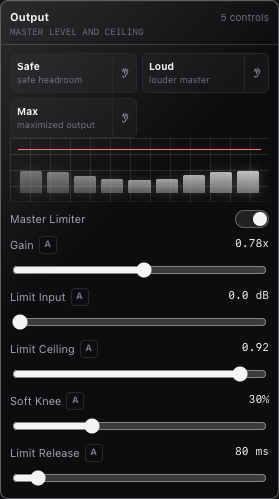 Miao Output and Limiter effect module