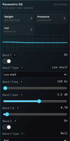 Miao Parametric EQ effect module