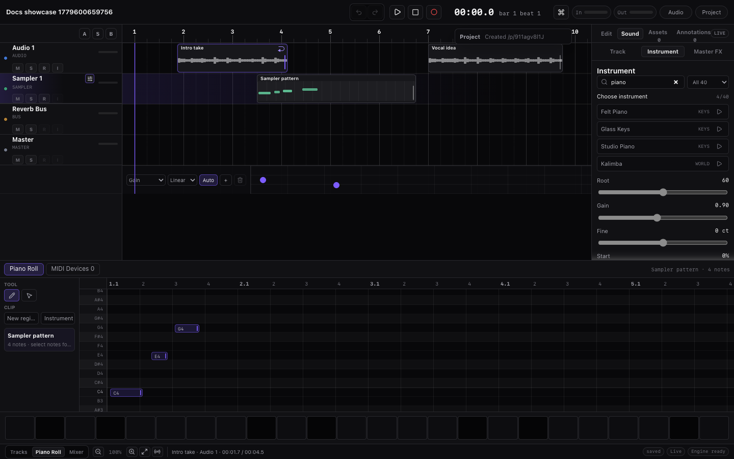 Miao built-in instrument browser